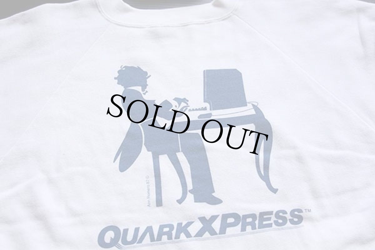 画像3: 80s WESTAM OF CALIFORNIA QUARKXPRESS スウェット 白 L (3)