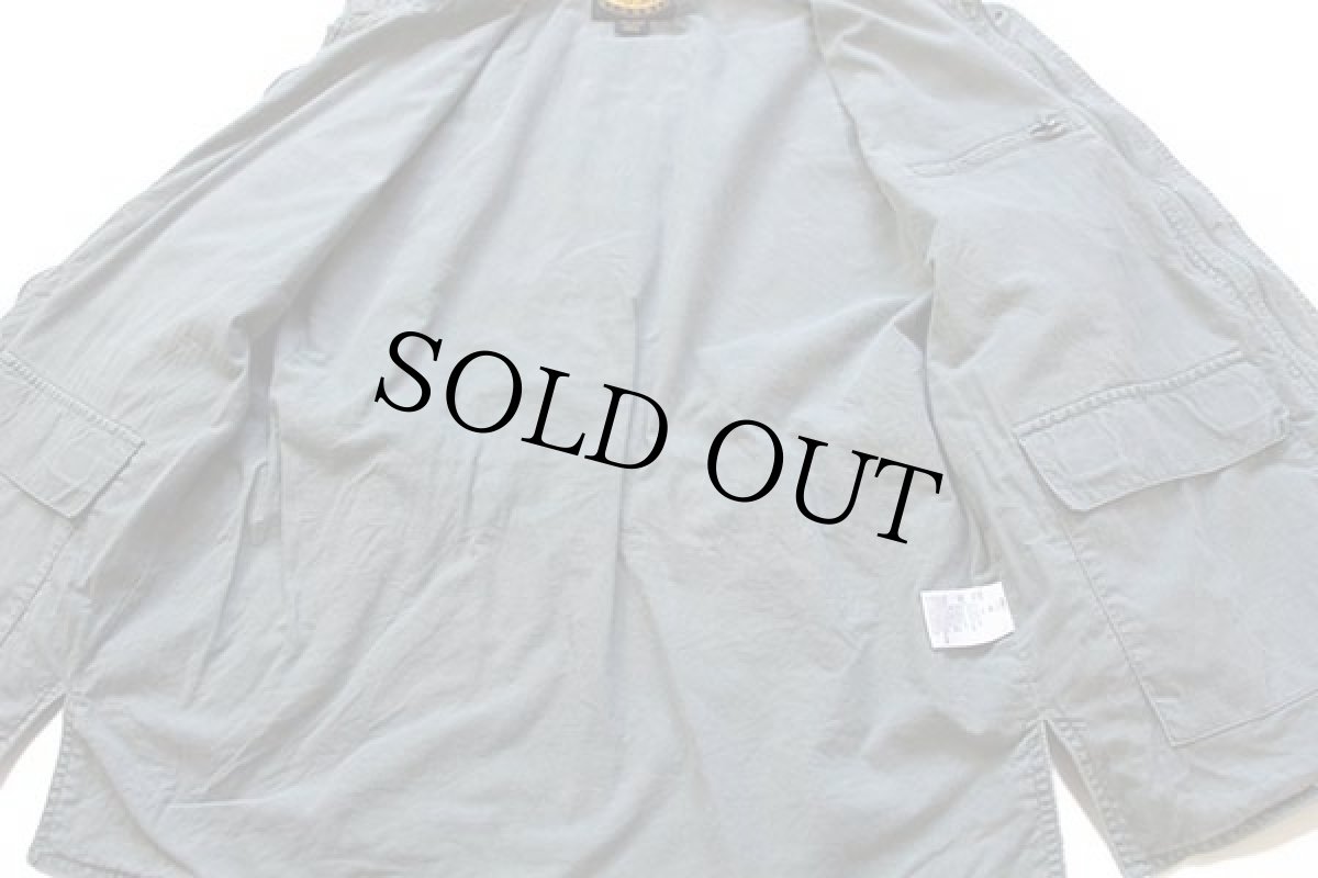 画像5: 90s Woolrichウールリッチ チンスト付き コットン サファリベスト グリーングレー M★カメラマン (5)