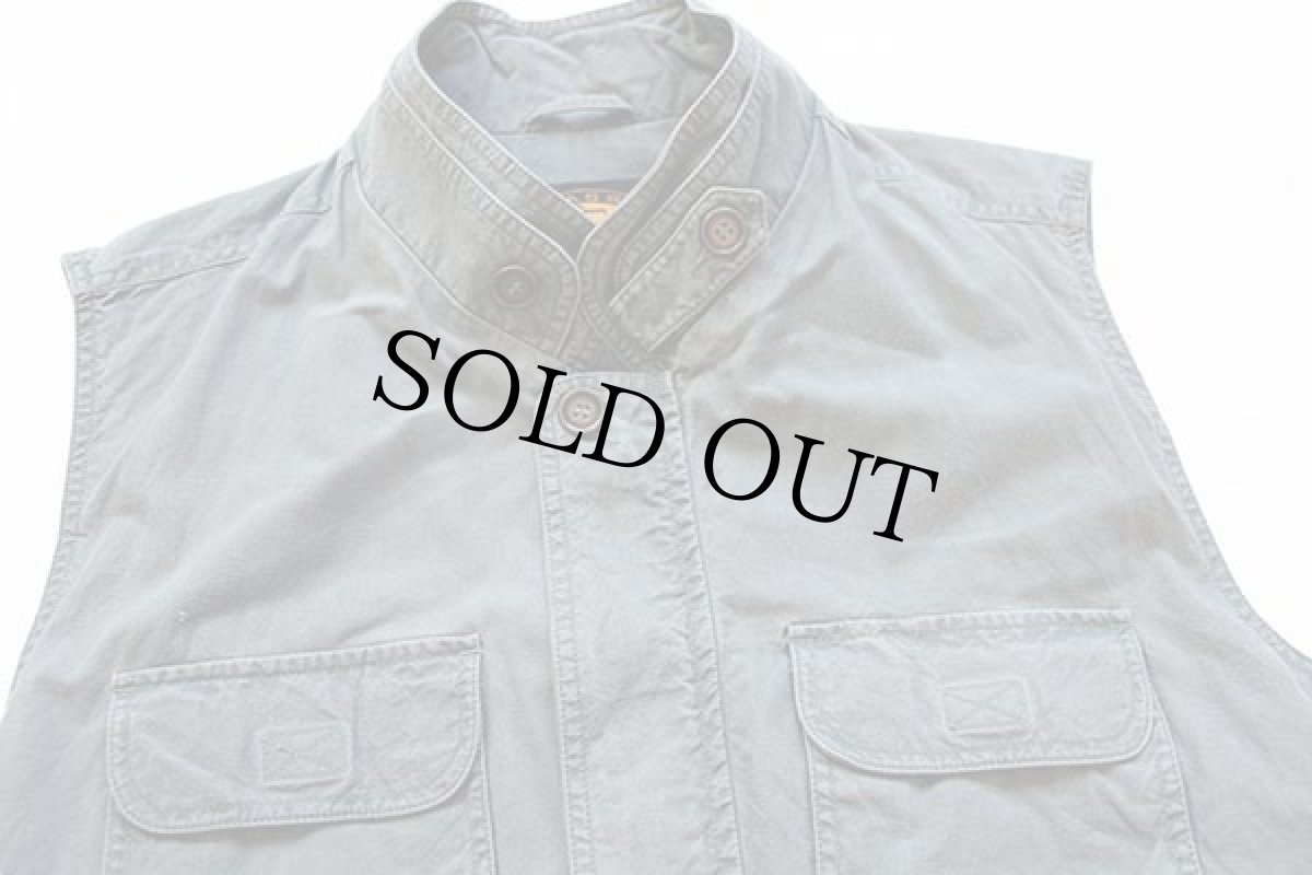 画像3: 90s Woolrichウールリッチ チンスト付き コットン サファリベスト グリーングレー M★カメラマン (3)