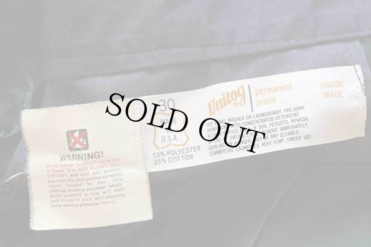 画像6: 70s USA製 Unitog ワークパンツ 深緑 w30 (6)