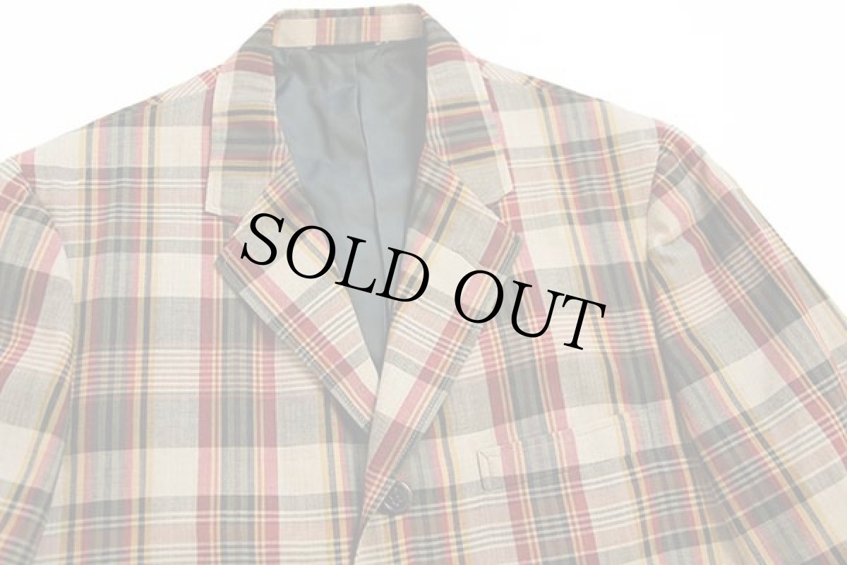 画像3: 60s CRICKETEER マドラスチェック コットン テーラードジャケット (3)