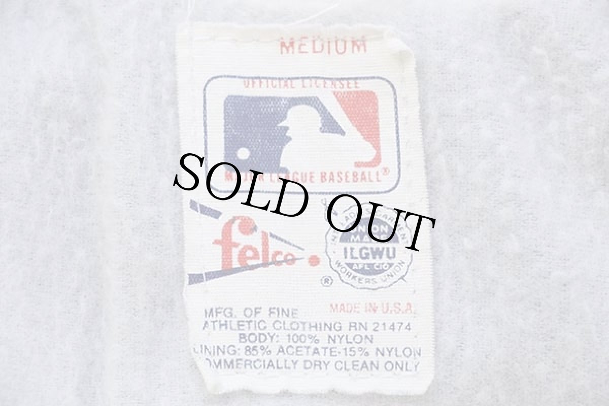 画像4: 80s USA製 Felco MLB Royals パッチ付き ナイロンスタジャン 青 (4)