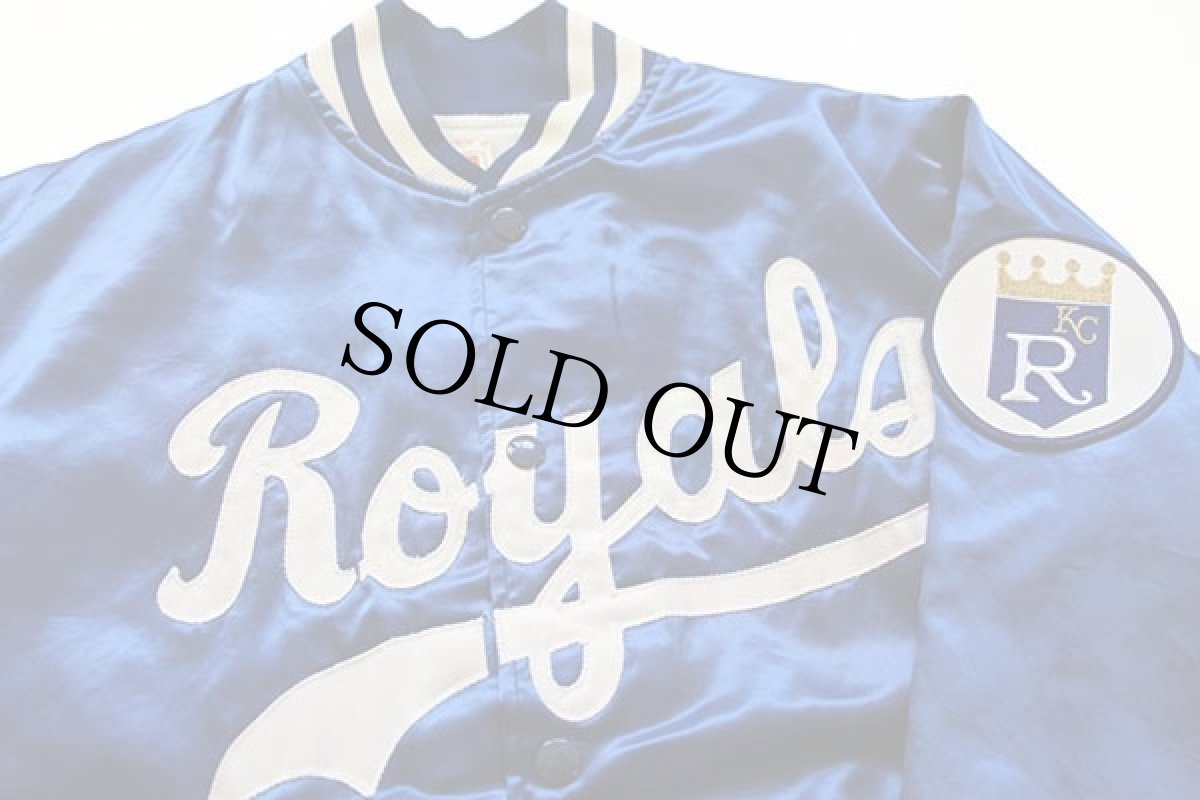 画像3: 80s USA製 Felco MLB Royals パッチ付き ナイロンスタジャン 青 (3)