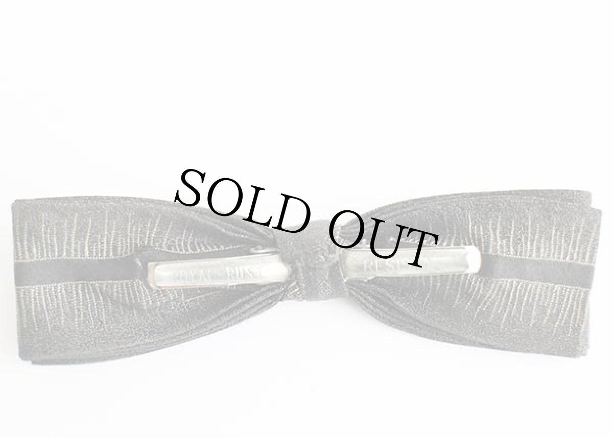 画像2: ビンテージ 刺繍入り クリップ式 蝶ネクタイ★10 (2)