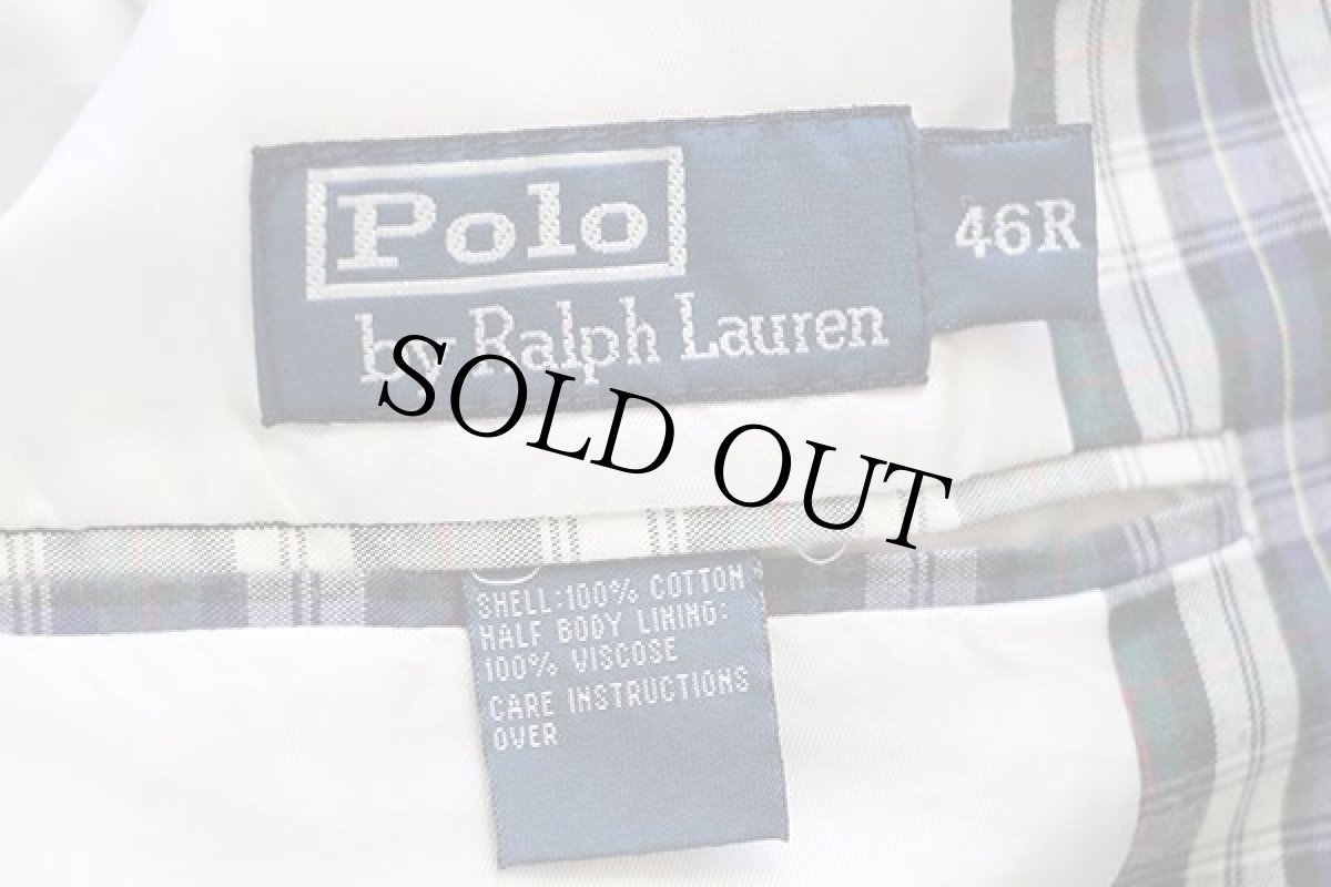 画像4: ポロ ラルフローレン タータンチェック コットン テーラードジャケット (4)