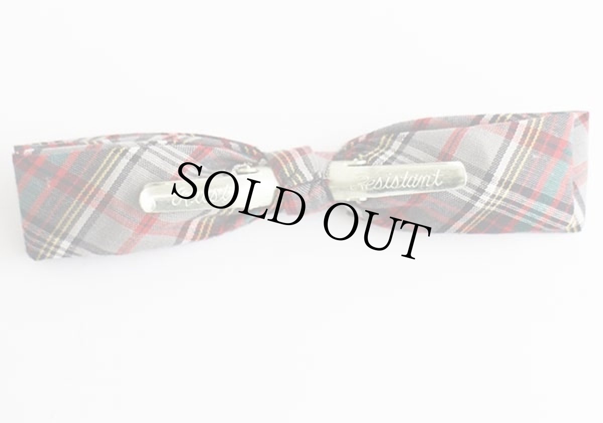 画像2: ビンテージ タータンチェック クリップ式 蝶ネクタイ★04 (2)