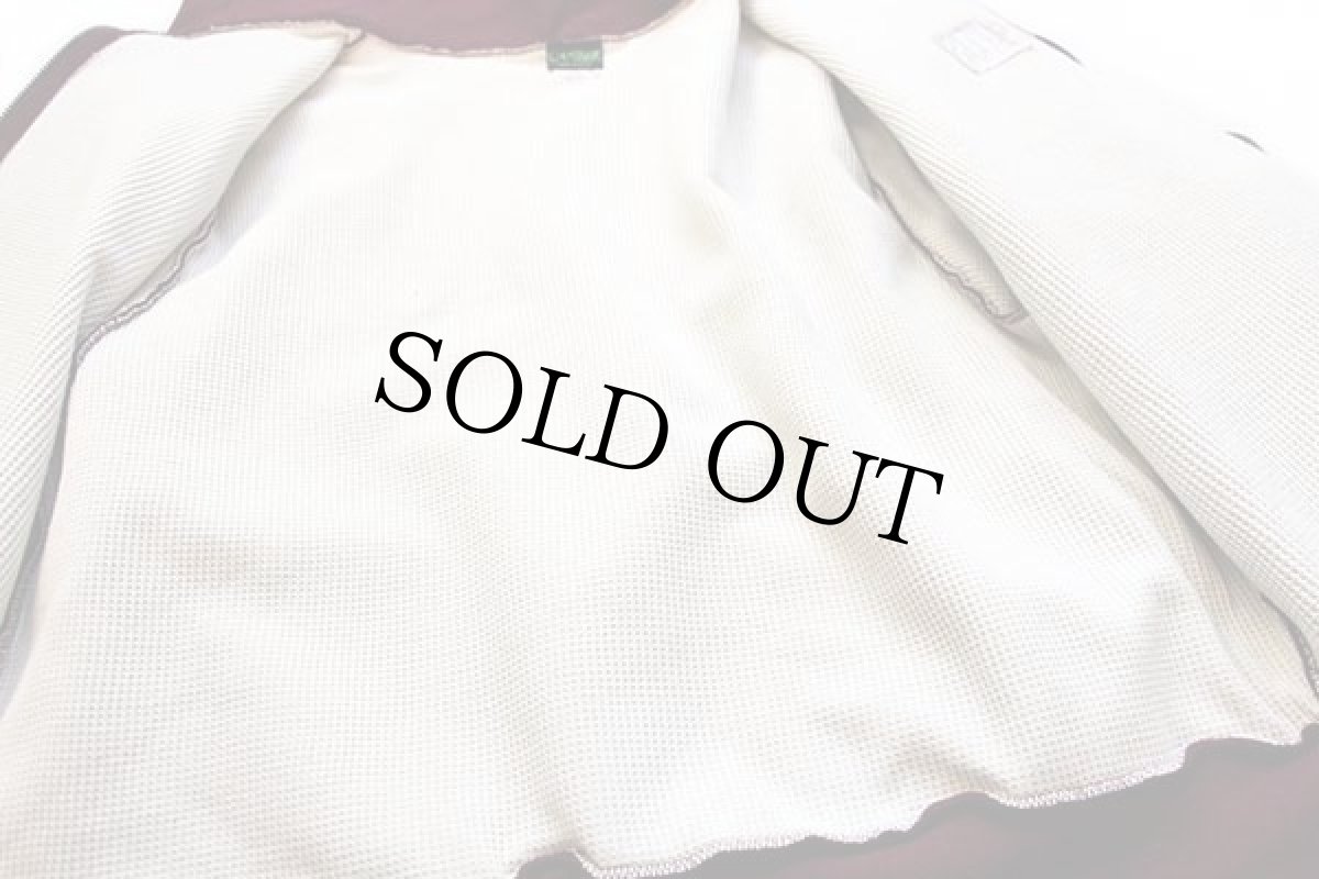 画像5: 90s USA製 CAMBERキャンバー WEIS BUILDERS 刺繍 サーマルライナー スウェット ジップパーカー バーガンディ 2XL (5)