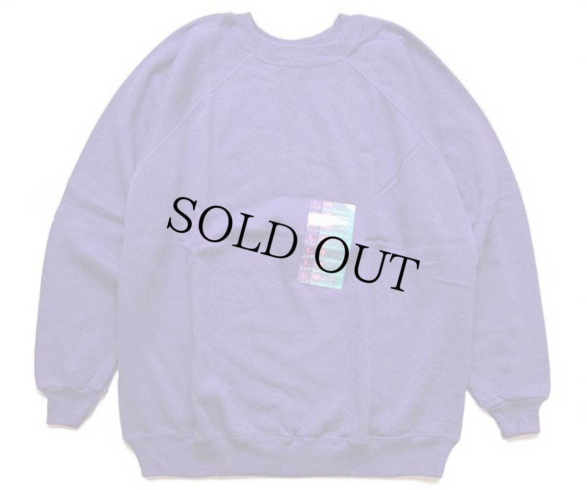 画像2: デッドストック★90s USA製 Hanes Her Way 無地 スウェット 紫 L★ブランク (2)