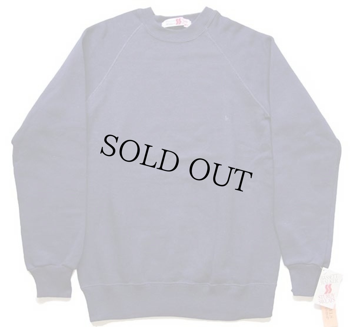 画像2: デッドストック★70s USA製 Bassett-Walker Sturdy Sweats 無地 スウェット 紺 L (2)