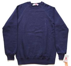 画像2: デッドストック★70s USA製 Bassett-Walker Sturdy Sweats 無地 スウェット 紺 L (2)