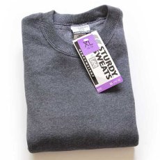 画像1: デッドストック★90s USA製 STURDY SWEATS by Leeリー 無地 スウェット チャコールグレー BOYS XL (1)