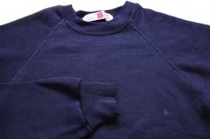 画像4: デッドストック★70s USA製 Bassett-Walker Sturdy Sweats 無地 スウェット 紺 L (4)