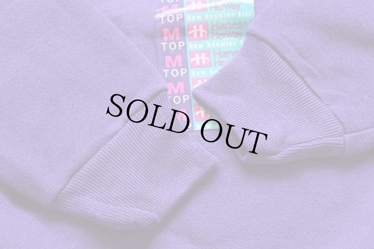 画像5: デッドストック★90s USA製 Hanes Her Way 無地 スウェット 紫 M★ブランク (5)