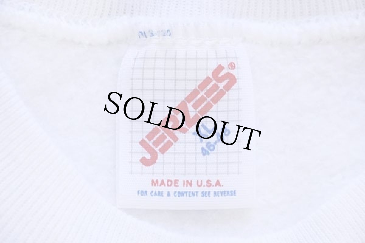 画像4: 80s USA製 JERZEES 無地 スウェット 白 XL★ブランク (4)