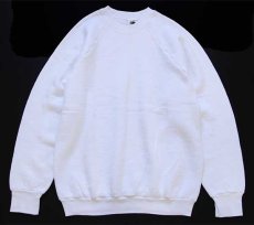 画像1: 90s USA製 FRUIT OF THE LOOM 無地 スウェット 白 L★ブランク (1)