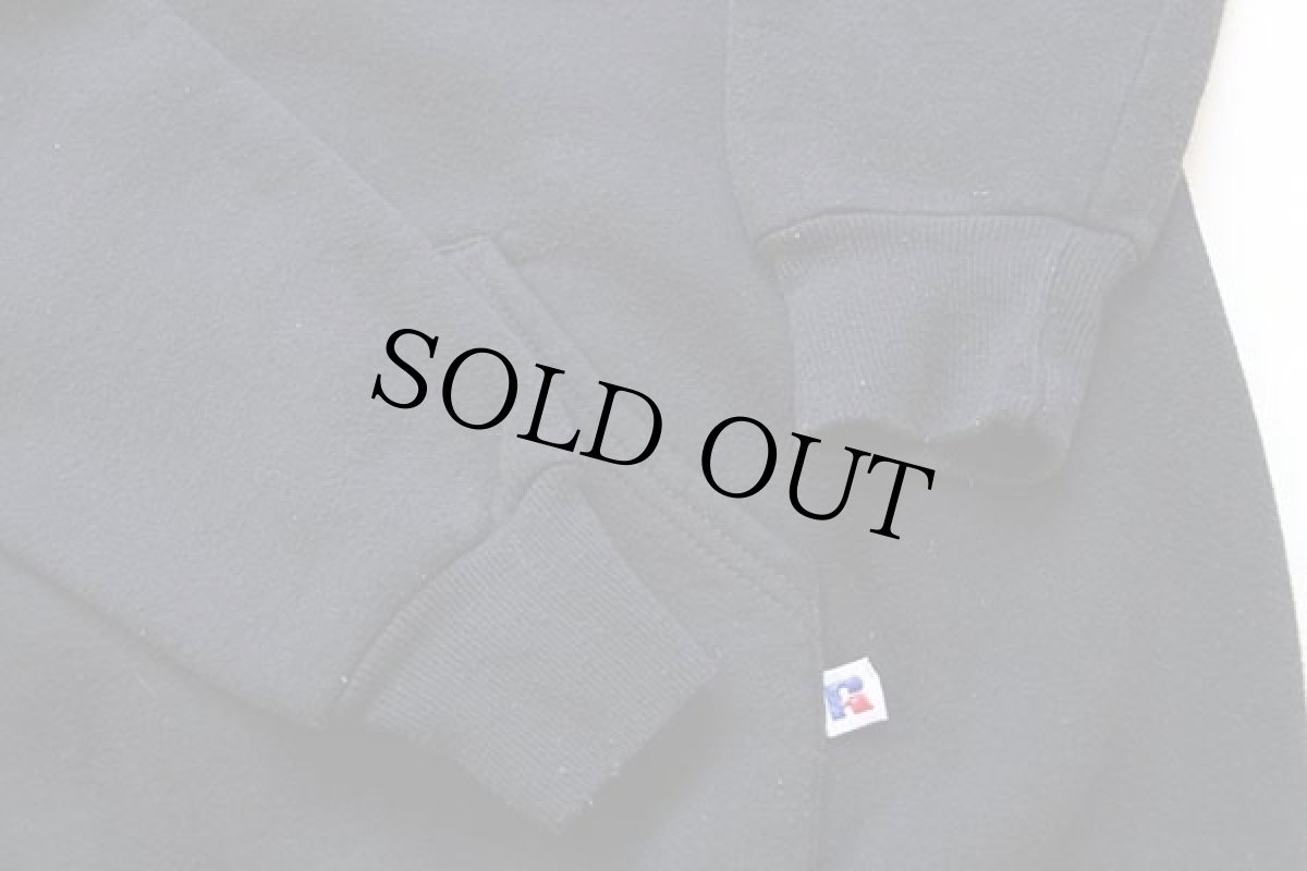 画像6: 90s USA製 RUSSELLラッセル Tim's TOWER SERVICE バックプリント スウェットパーカー 黒 L (6)