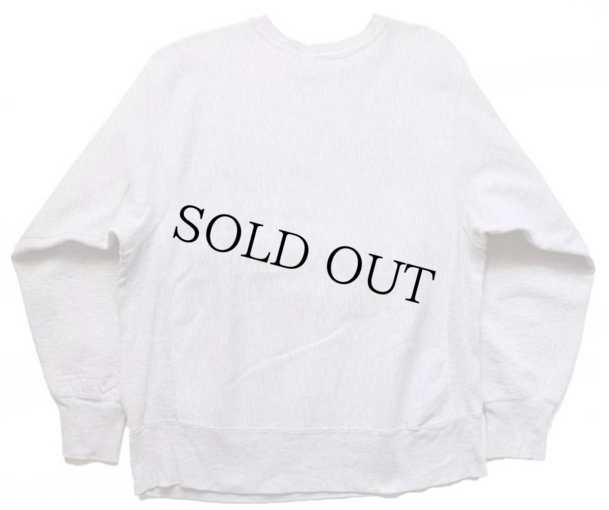 画像2: 80s USA製 Championチャンピオン MICHIGAN STATE 染み込みプリント リバースウィーブ スウェット 杢グレー L (2)