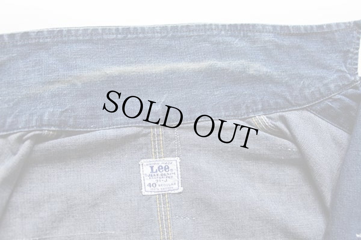 画像8: 60s USA製 Leeリー 91-J JELT DENIMジェルトデニム カバーオール 40 (8)