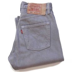 画像1: 90s USA製 Levi'sリーバイス 501 グレー デニムパンツ w28 (1)