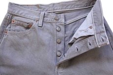 画像4: 90s USA製 Levi'sリーバイス 501 グレー デニムパンツ w28 (4)