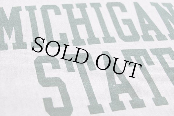 80s USA製 Championチャンピオン MICHIGAN STATE 染み込みプリント