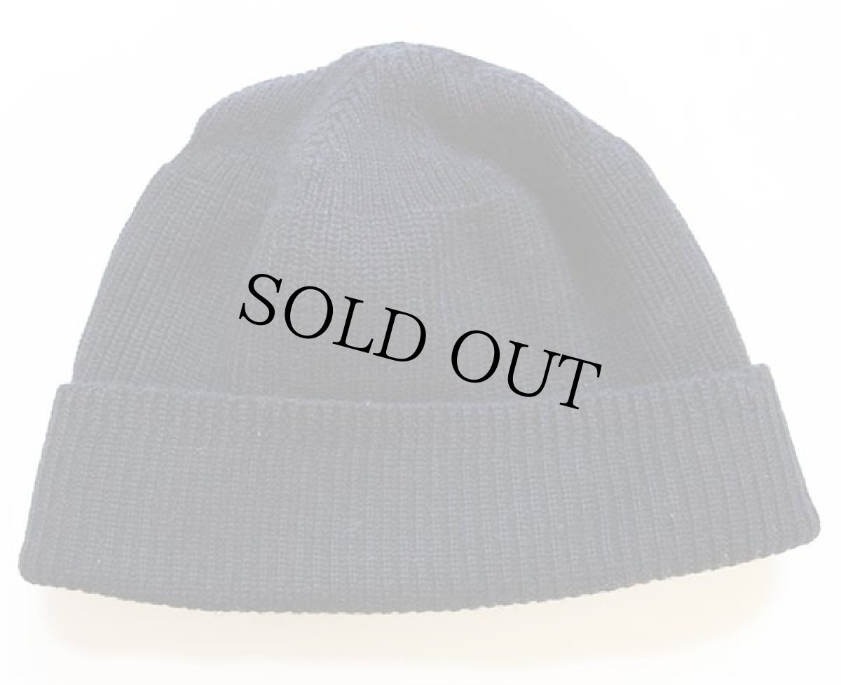 画像2: ビンテージ 米軍 U.S.NAVY ウール ワッチキャップ 黒★ニットキャップ (2)