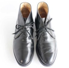 画像3: 80s USA製 WORK AMERICA ポストマン チャッカブーツ 黒 11D★レザーシューズ  革靴 (3)