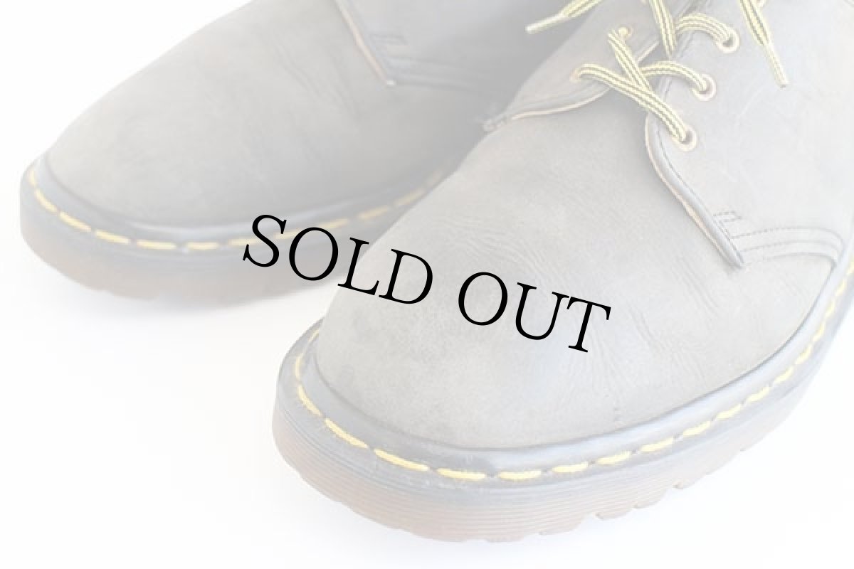 画像7: 英国製 DR.MARTENSドクターマーチン 4ホール ヌバック レザーシューズ チャコールグレー UK9 (7)