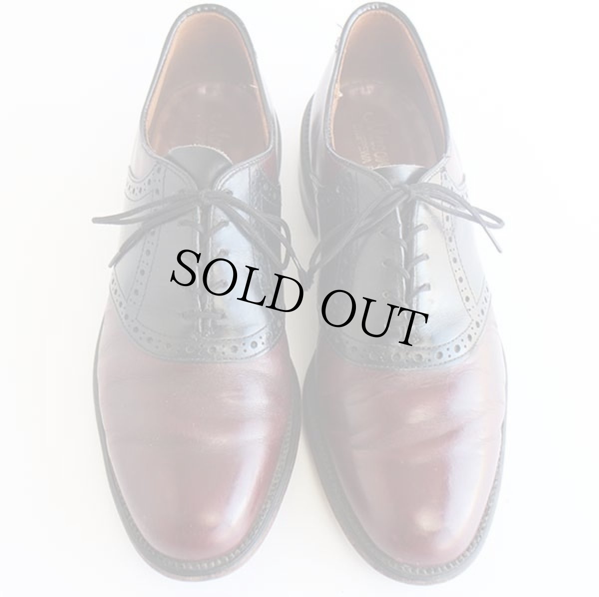 画像3: 80s Mason Shoes サドルシューズ バーガンディ×ブラック 9.5E★レザーシューズ 革靴 (3)