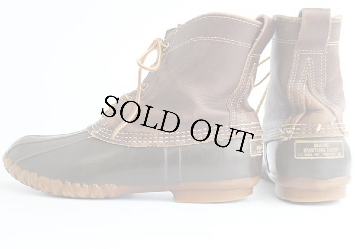 画像2: 80s USA製 L.L.Bean メインハンティング 5ホール ビーンブーツ ブラウン×ブラウン 10L (2)