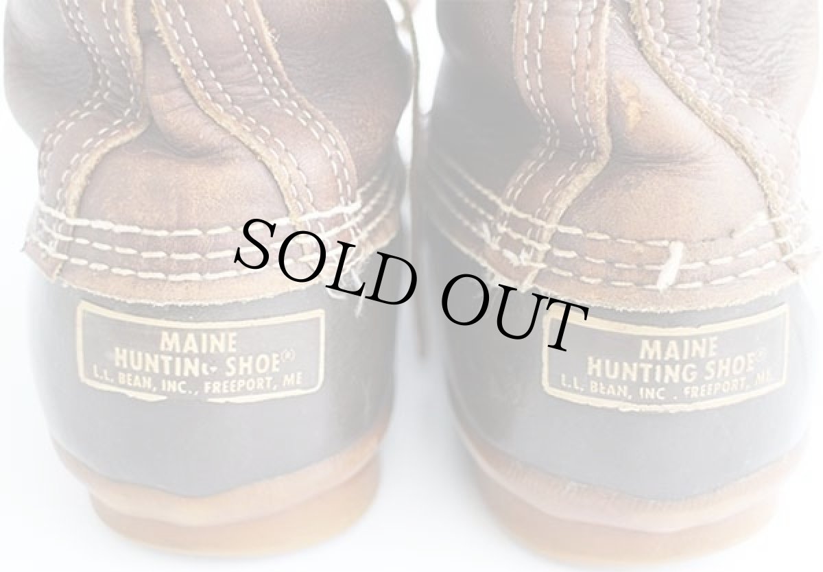 画像6: 80s USA製 L.L.Bean メインハンティング 5ホール ビーンブーツ ブラウン×ブラウン 10L (6)