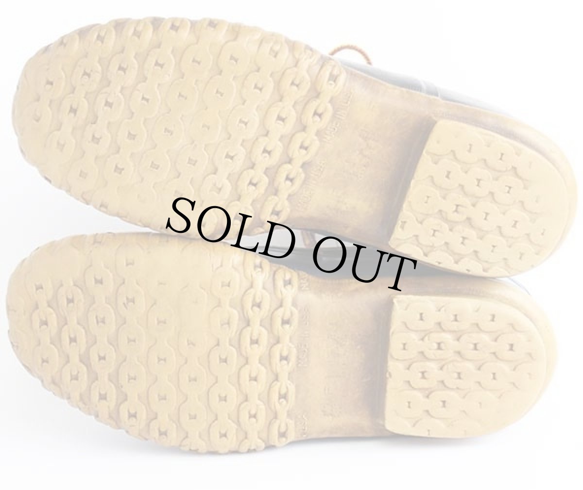 画像4: USA製 L.L.Bean 3ホール シンサレート ビーンブーツ ガムシューズ タン×ネイビー 8LM (4)