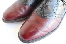 画像7: 80s Mason Shoes サドルシューズ バーガンディ×ブラック 9.5E★レザーシューズ 革靴 (7)
