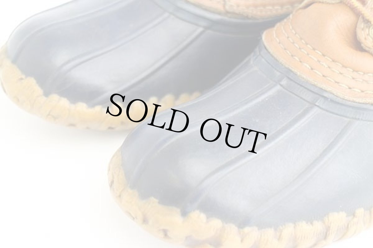 画像6: USA製 L.L.Bean 3ホール シンサレート ビーンブーツ ガムシューズ タン×ネイビー 8LM (6)