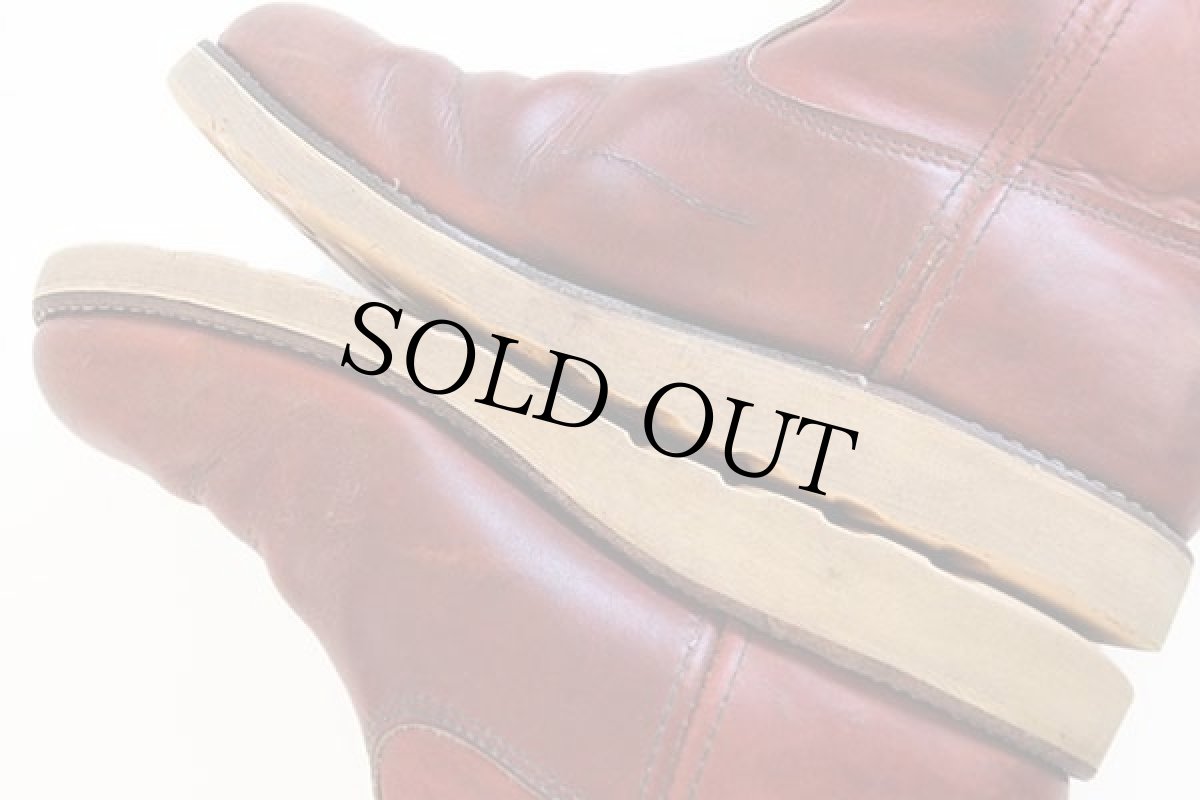 画像6: 90s USA製 REDWINGレッドウイング 866 旧緑犬タグ アイリッシュセッター ペコスブーツ オロラセット 赤茶 9.5D (6)