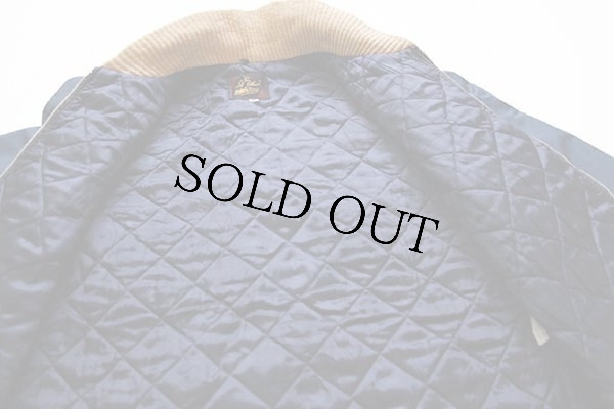 画像5: 70s John Blair キルティングライナー ファラオコート 紺 M (5)