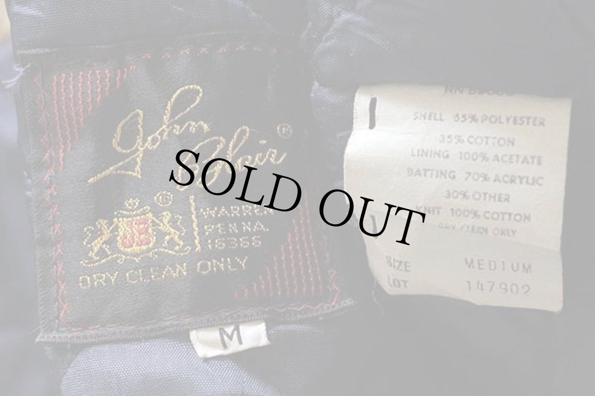 画像4: 70s John Blair キルティングライナー ファラオコート 紺 M (4)