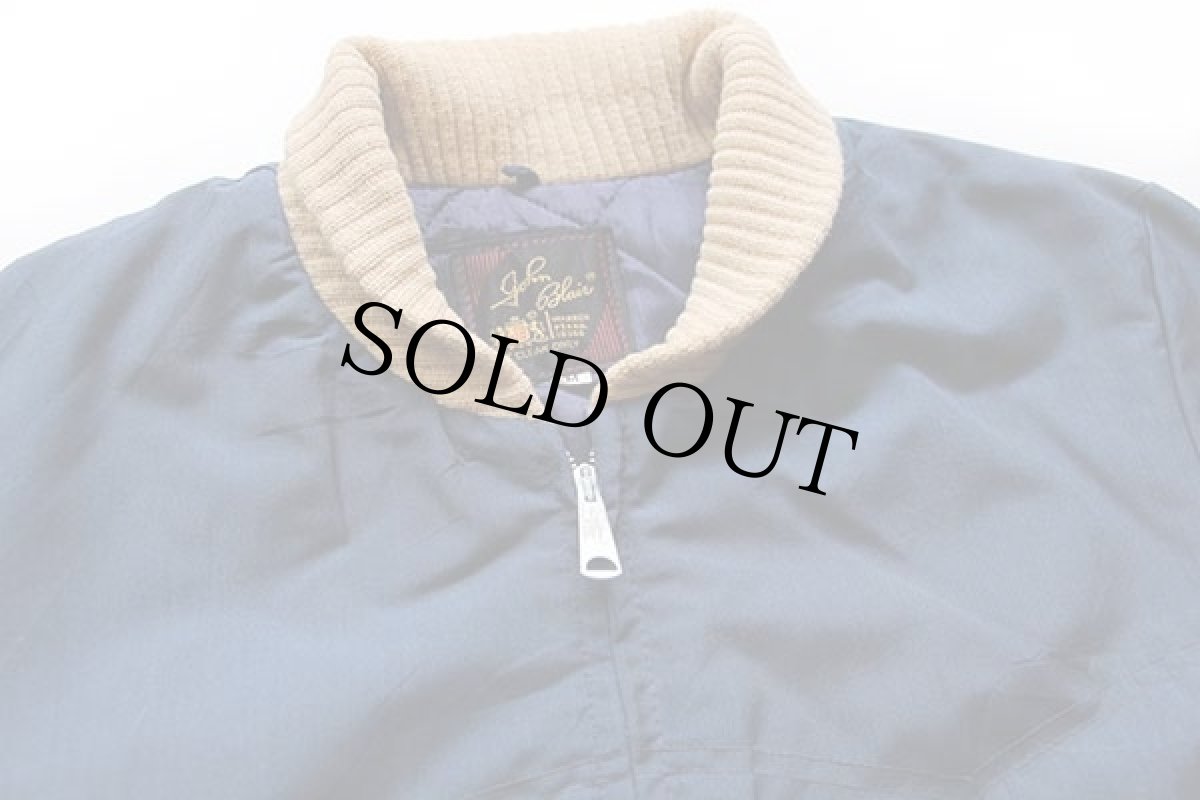 画像3: 70s John Blair キルティングライナー ファラオコート 紺 M (3)