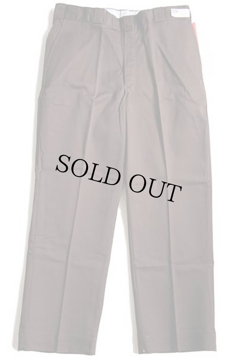 画像2: デッドストック★70s USA製 Dickiesディッキーズ 874V ワークパンツ 焦げ茶 W38 L29 (2)