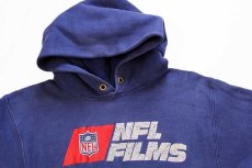 画像3: 80s USA製 Championチャンピオン NFL FILMS リバースウィーブ スウェットパーカー 青紫 M (3)