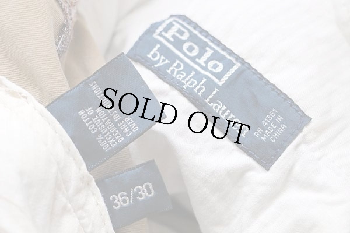 画像6: 00s ポロ ラルフローレン キジ刺繍 総柄 コットン チノパン カーキ w36 L30 (6)