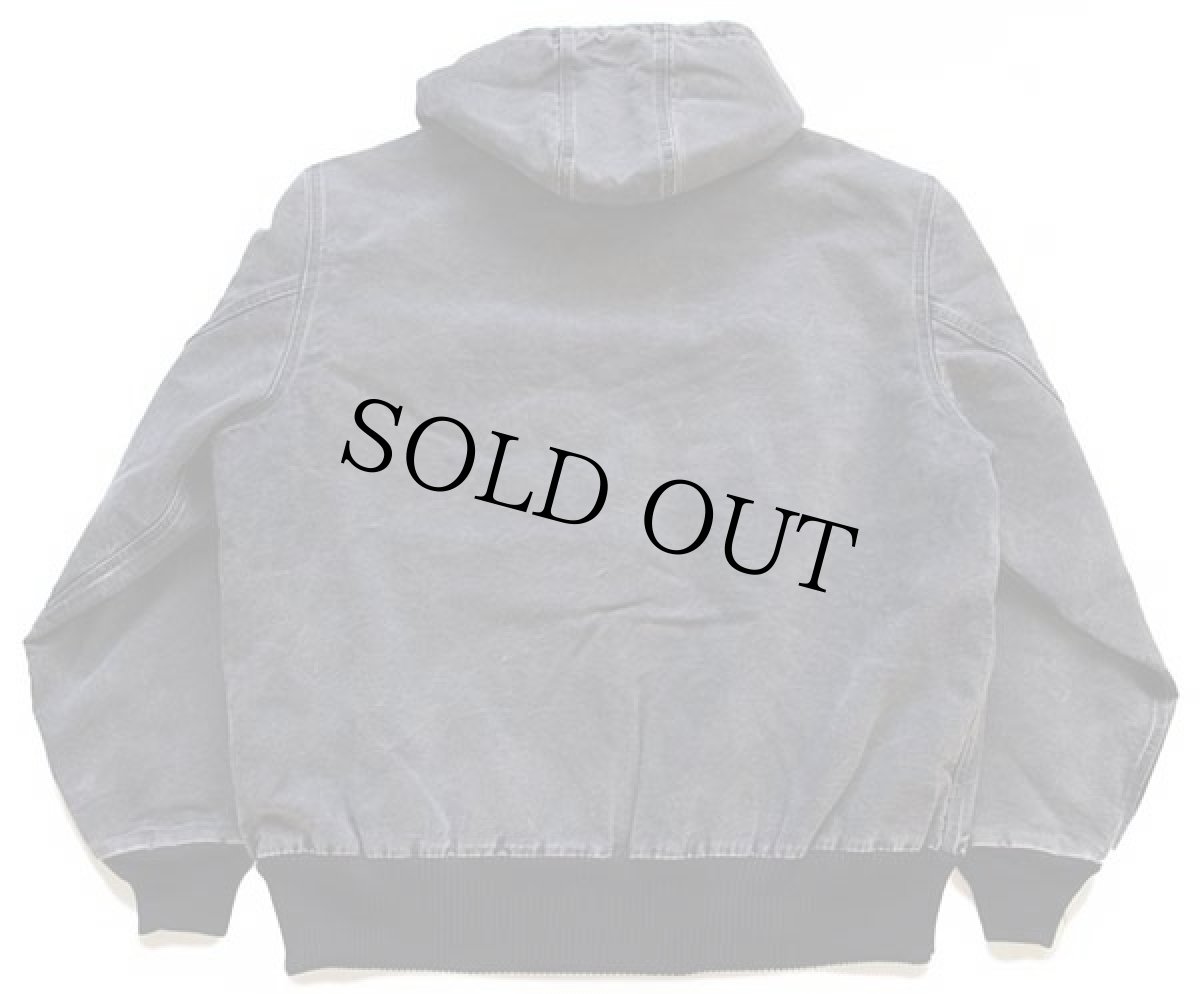 画像2: 00s メキシコ製 carharttカーハート キルティングライナー ダック地 アクティブジャケット パーカー 黒 フェード 2XL (2)