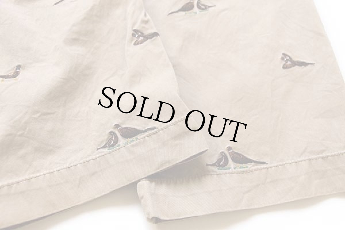 画像7: 00s ポロ ラルフローレン キジ刺繍 総柄 コットン チノパン カーキ w36 L30 (7)