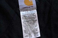 画像4: 00s メキシコ製 carharttカーハート キルティングライナー ダック地 アクティブジャケット パーカー 黒 フェード 2XL (4)