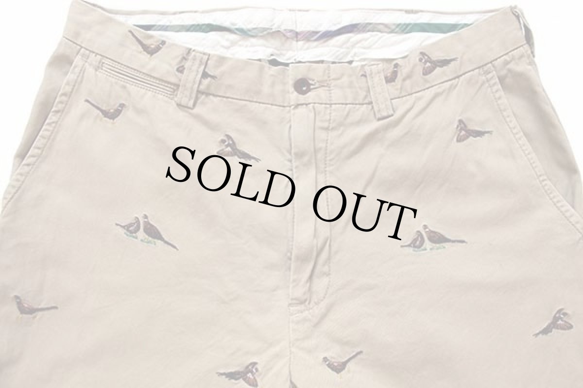 画像4: 00s ポロ ラルフローレン キジ刺繍 総柄 コットン チノパン カーキ w36 L30 (4)