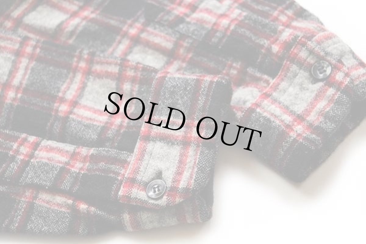 画像6: 70s USA製 PENDLETONペンドルトン タータンチェック ウール オープンカラーシャツ (6)