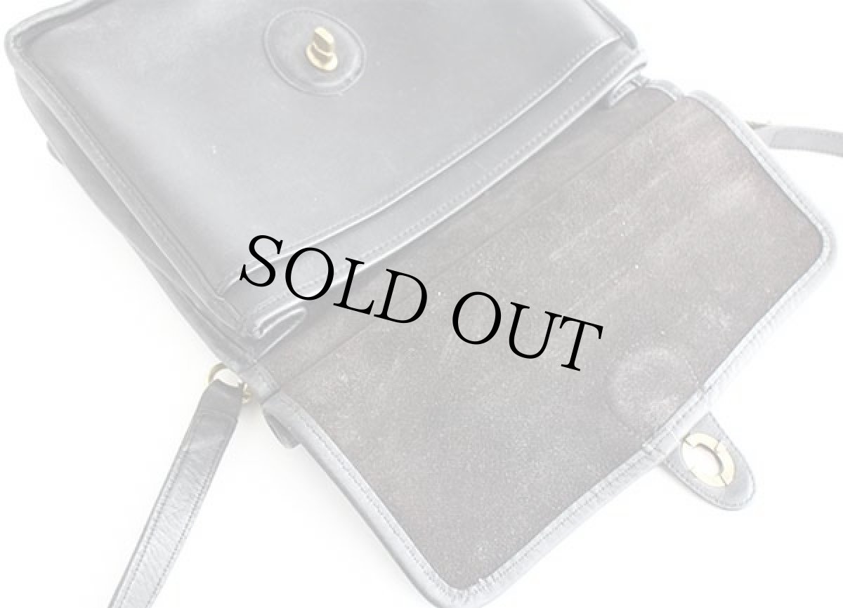 画像7: USA製 COACH オールド コーチ 2WAY レザー ショルダーバッグ 黒★578 (7)