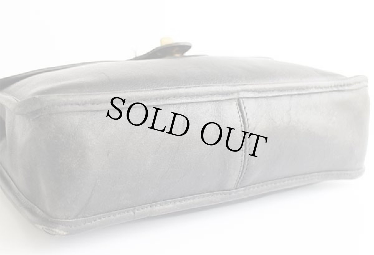 画像5: USA製 COACH オールド コーチ 2WAY レザー ショルダーバッグ 黒★578 (5)