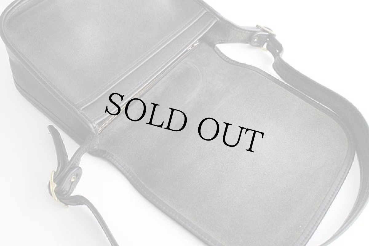 画像7: 70s USA製 COACH オールド コーチ レザー ショルダーバッグ 黒★2741 (7)