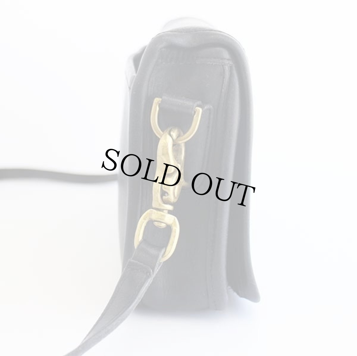 画像4: 70s USA製 COACH オールド コーチ レザー ショルダーバッグ 黒★6754  (4)